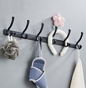 Porte-manteau mural en bambou avec 6 crochets, style nordique, écologique, pour l'organisation de la maison, des vêtements, de la cuisine, des clés et des sacs à main - Product Image 5