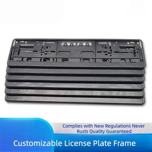 Marco de Matrícula de Plástico Estándar Europeo Personalizado Directo de Fábrica con Impresión de Logotipo, Marco de Matrícula Personalizado - Product Image 2