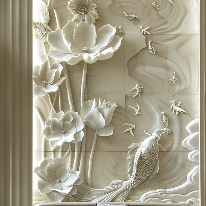 OEM Sandstone Relief Figure Avatar Ancient