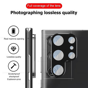 Funda protectora para cámara <span class=keywords><strong>Samsung</strong></span> <span class=keywords><strong>Galaxy</strong></span> S22 <span class=keywords><strong>S</strong></span> <span class=keywords><strong>22</strong></span> <span class=keywords><strong>Ultra</strong></span> S22, cristal templado curvo 3D - Product Image 3