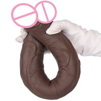 Jouet sexuel pour adultes, Dildo double tête réaliste pour lesbiennes et hommes gays, Masturbateur anal-vaginal féminin pour auto-massage, Dildo pour lesbiennes et gays