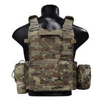 Gilet tactique Emersongear en nylon Cordura 500D, porte-plaques, avec pochettes