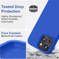 VAWI S002 Coque de téléphone en silicone tendance et très vendue en gros pour iPhone 14, antichoc, couleur unie, coque arrière en silicone