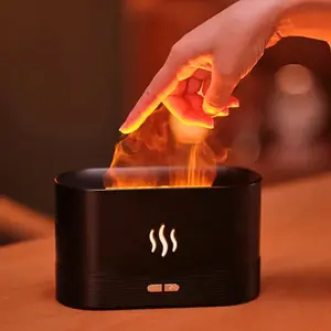 Портативный ультразвуковой светодиодный пожарный увлажнитель воздуха мини USB Эфирное масло 180 мл пламя аромадиффузор для дома