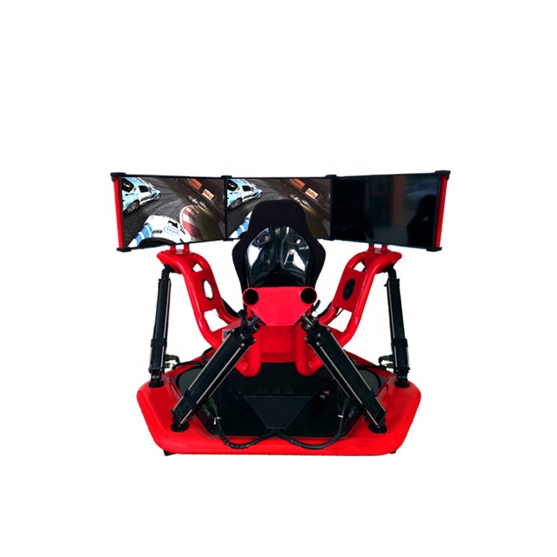 Лидер продаж 2021, технология виртуальной реальности, 3 экрана, 6 DOF, гоночный симулятор вождения, автомобиль для развлекательного оборудования