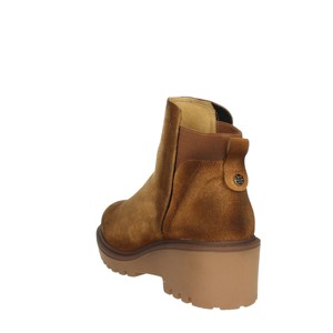 Stivaletti invernali da donna 4663 con zeppa traspirante Chelsea stile occidentale chiusura con lacci in gomma impermeabile - Product Image 2