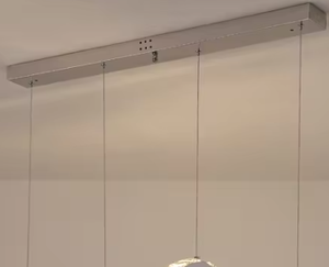 Zèle Éclairage Cuisine Pendentif Lumière Rectangle Chrome Or Cristal Conception Nordique Commutateur Contrôle En Aluminium Matériel AC Usage Domestique - Product Image 5