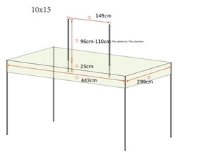 Custom baldacchino produttore di alta qualità tendone 600D rivestimento 3x4.5m 10x15 tenda fiera Gazebo pieghevole - Product Image 3