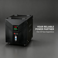 Stabilisateur de tension monophasé AC 220V haute performance avec affichage numérique, protection contre les surcharges, surtension basse tension, 3kVA, pour appareils électroménagers