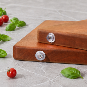 Planche à découper en bois réversible double face avec coussin antidérapant - Planche à découper épaisse pour la préparation des repas en cuisine - Product Image 3