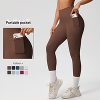Nouveau tissu brossé double face uni, taille haute, très élastique, respirant, infroissable, en Spandex/Nylon, pour vêtements transfrontaliers