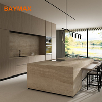Ensemble complet de cuisine modulaire personnalisé Armoire de cuisine de style européen avec évier d'îlot