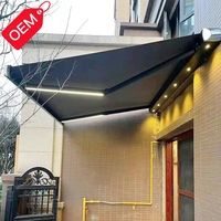 Bras cassette complet extérieur étanche automatique motorisé auvent rétractable garages auvents carports abri voiture pliable et pliable