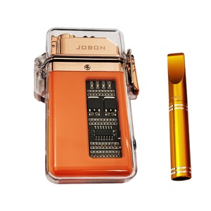 Nouveau Briquet Électrique LED Transparent à Double Arc, Écologique, en Plastique, Coupe-Vent, Étanche, pour <span class=keywords><strong>Cigarettes</strong></span> et Camping - Product Image 2