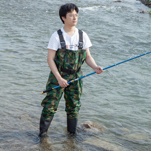 Topind nhà máy bán hàng trực tiếp Nylon chống thấm nước ngực Fly Fishing <span class=keywords><strong>waders</strong></span> với khởi động - Product Image 1