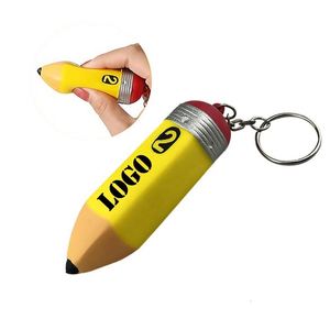 <b>Custom</b> Logo Pu Foam Pencil Shaped Stress Reliever <b>Keychain</b> for Promotional Giveaway - Product Image 4