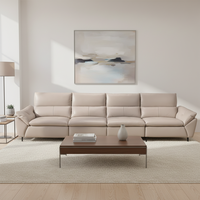 Luxuriöses Ledersofa Modernes Wohnzimmer-Design Modulares Chesterfield-Sofa-Set Möbel für Zuhause Hotel Büro