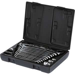 KS TOOLS - 503.4266 GEAR plus Combination <b>ratcheting</b> <b>spanner</b> set (16 pcs) - EAN 4042146084809 WRENCHES RATCHET WRENCHES - Product Image 1