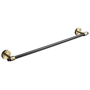 Modern Wall Mounted Gold Stainless Steel Bathroom Walnut Single <strong>Towel</strong> <strong>Rail</strong> - Product Image 2