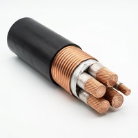 Kabel Daya Lantian RTTVZ 4+1 Core Mineral Insulated 0.6/1kV Berisolasi Mineral dengan Selubung Tembaga dan Selubung Luar PVC untuk Sistem Proteksi Kebakaran