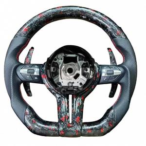 Volante Deportivo de Fibra de Carbono Forjado Rojo para BMW F16 F20 F22 F30 F31 F32 F33 F36 M3 E90 E92 E93 F80 F82 F10 F12 F13 F15 - Product Image 4