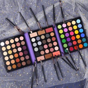 Juego de pinceles pigmentados para maquillaje, paleta de sombras de ojos, Resaltadores de contorno, paleta de sombras de ojos, 86 colores, 15 Uds. - Product Image 2
