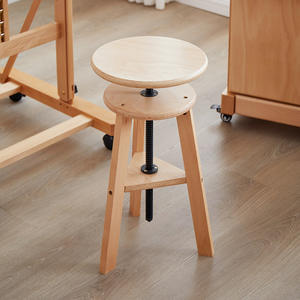 Professioneller Künstler-Holzhocker mit Spiralsitz und Drehfunktion, Neuheit für Zeichnen und Malen bei kreativen Arbeiten - Product Image 2