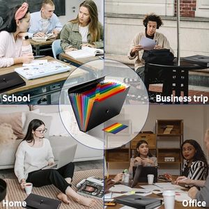 Thư Kích thước cầu vồng accordion tập tin tổ chức túi mở rộng thư mục tập tin với nhãn Xách Tay Hàng tháng hóa đơn giấy Thuế nhận - Product Image 3