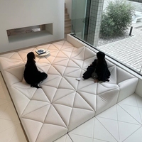 Sofá Moderno y Sencillo con Diseño de Duna de Arena, Multifuncional, Combinación Creativa, Silencioso, para Tres Personas, Ideal para Apartamentos