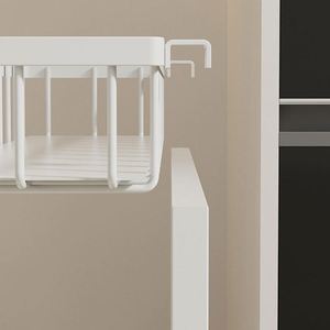 Extendable 2 Tier Under Cabinet Organizer Shelf Heights Adjustable <b>Pull</b> <b>Out</b> Rack Retractable Cabinet Storage for <b>Kitchen</b> Cabinet - Product Image 5