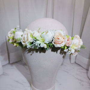Colorido diseño Floral Artificial nupcial boda corona tocado fábrica Original diadema <span class=keywords><strong>para</strong></span> fiesta sombreros - Product Image 1