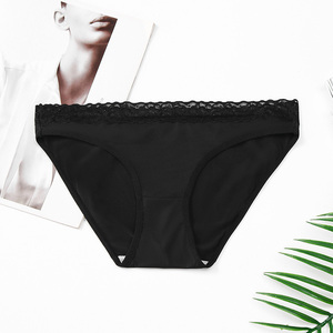 Bragas de Encaje de Color Sólido, Bragas de Cintura Alta para Mujer, Bragas Transpirables para Uso Diario, Ropa Interior Femenina, Lencería para Mujer - Product Image 2