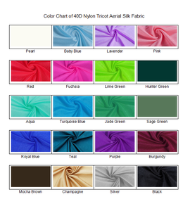 قماش تريكو نايلون 100٪ بكثافة 40 دينير، خفيف الوزن وقابل للتنفس، مناسب لليوجا الهوائية وأرجوحة الهاموك، ذو قوة عالية وقابلية تمدد منخفضة - Product Image 3