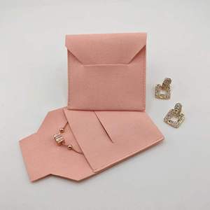 Sacchetti in <span class=keywords><strong>Camoscio</strong></span> Riciclabile Personalizzati con Logo KW, Chiusura a Bottone, Confezione Regalo per Collane e Anelli con Gemme - Product Image 4