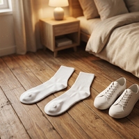 Chaussettes d'affaires côtelées pour hommes - Coton respirant léger avec logo personnalisable
