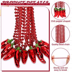 Collier de <span class=keywords><strong>perles</strong></span> de piment collier de faveur de fête mexicain Cinco de Mayo <span class=keywords><strong>Fiesta</strong></span> décoration de fête Mardi Gras accessoires de déguisement - Product Image 5