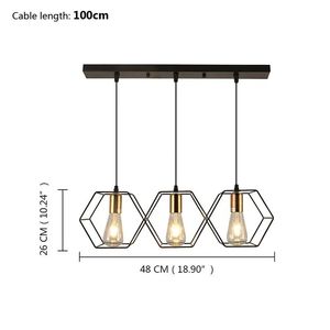 Newest Retro <strong>Industrial</strong> <strong>Style</strong> Chandelier Customizable Hanging Living Room Pendant Light Luxury Kitchen Home Island Pendant <strong>Lamp</strong> - Product Image 4