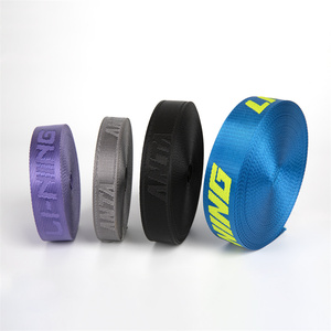 레저 가방 맞춤 로고 조절 가능 자카드 리본 스트라이프 직조 스트랩 내구성 웨빙 나일론 자카드 어깨 스트랩 웨빙 - Product Image 5