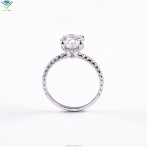 1ct 2ct 3ct Oval Cut Lab Grown Diamond Hidden Halo Engagement <b>Ring</b> IGI Certified D VS1 10K Solid Gold Luxury Bridal Jewelry - Product Image 5