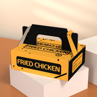 Boîtes personnalisées en carton pour poulet frit et frites à emporter – Emballage alimentaire rapide avec poignée