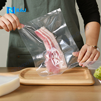 Sac plastique pour poulet de qualité alimentaire avec trois poches zippées sous vide à 3 joints latéraux Sacs de poulet rôti pour emballage de viande poisson boeuf congelé