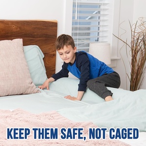 Parachoques <span class=keywords><strong>de</strong></span> cama <span class=keywords><strong>para</strong></span> niños pequeños Barandilla <span class=keywords><strong>de</strong></span> cama <span class=keywords><strong>de</strong></span> espuma Parachoques <span class=keywords><strong>de</strong></span> cuna hipoalergénico - Product Image 5