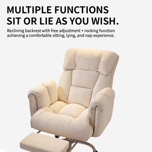 Fabricantes Popular <span class=keywords><strong>silla</strong></span> de oficina moderna hogar ocio rotación ajustable sala de reuniones <span class=keywords><strong>Silla</strong></span> de juegos con reposapiés - Product Image 3