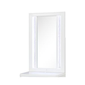 Modern Style Nightstand With <b>Mirror</b> Top White <b>LED</b> Lighted Wood Frame Includes <b>Mirror</b> And Nightstand - Product Image 4