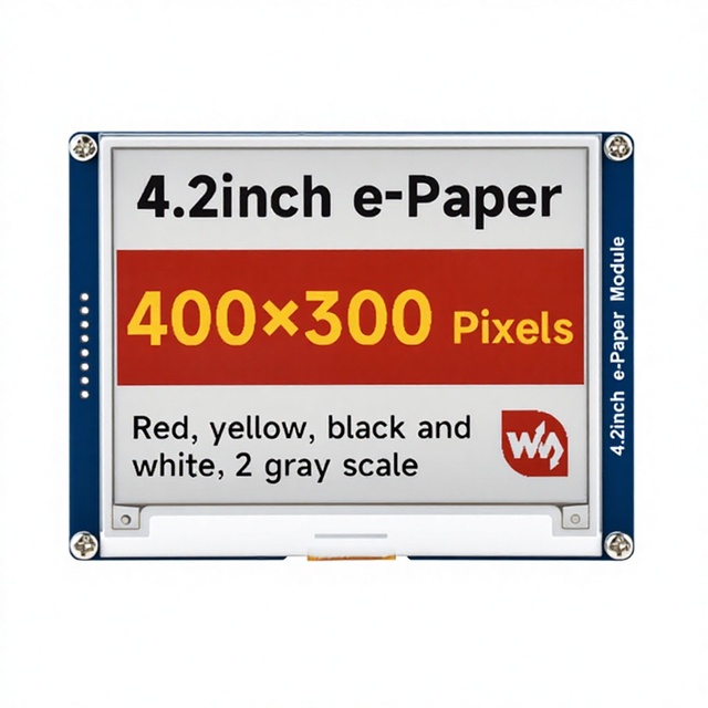 Waveshare 4.2inch E-Paper Display G-SKU-29926 400x300 Resolution Red/Yellow/Black Colors Made in China