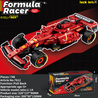 Modèle de voiture de course rouge F1 SP3 F1 1: 14 modèle de voiture de course en plastique technique Super voiture bloc de construction enfant jouet éducatif liaison mécanique