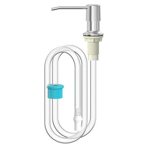Dispensador de jabón para fregadero de cocina con tubo de extensión, bomba manual, fácil instalación, material ABS - Product Image 1