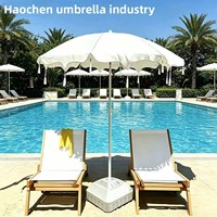 Parasol d'extérieur de luxe à pampilles pour cour, piscine, lanterne, maison de vacances, jardin – Mobilier d'extérieur tendance en polyester