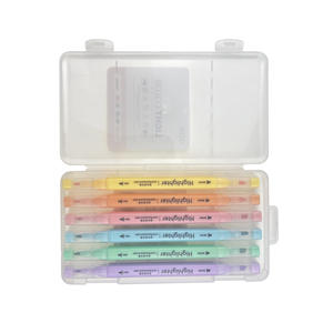 Marqueur à encre fluorescente Stylo surligneur carré personnalisé Parfait pour l'école, le collège, le bureau, le journal et le planificateur - Product Image 1