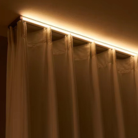 Rail moderne de rideau d'hôtel en aluminium de fenêtre de bâti de plafond de prix usine double avec la lumière menée
